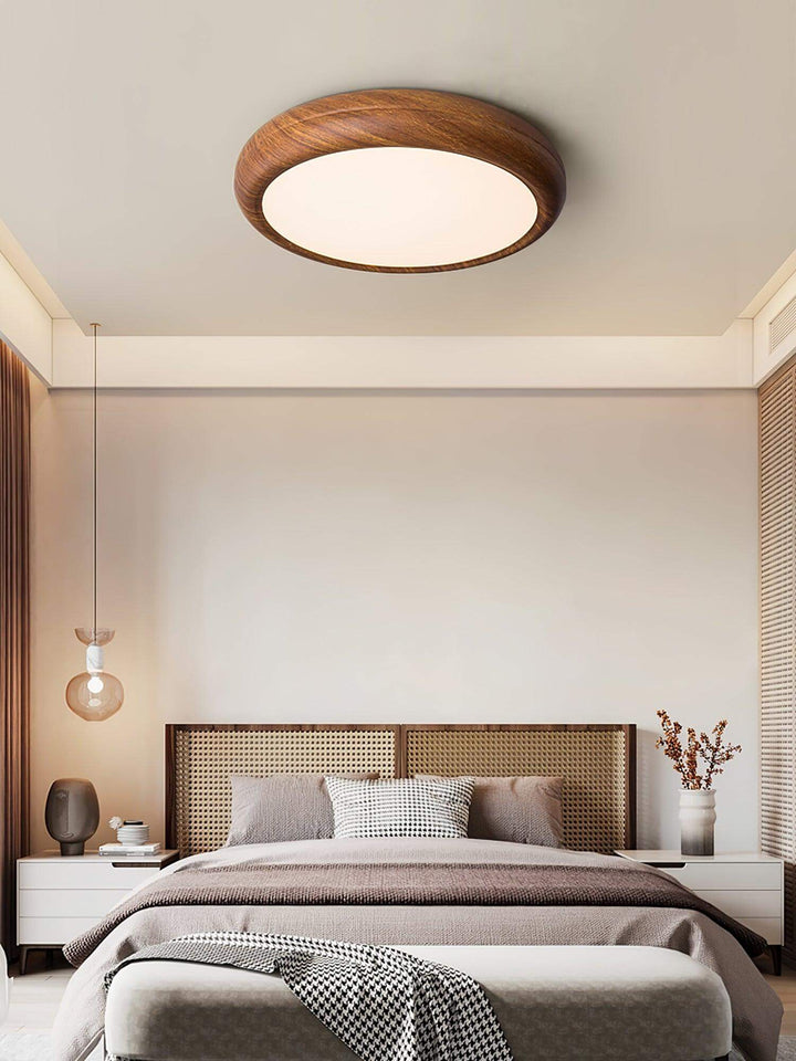LED Loft Rund Loftlampe i Trælook