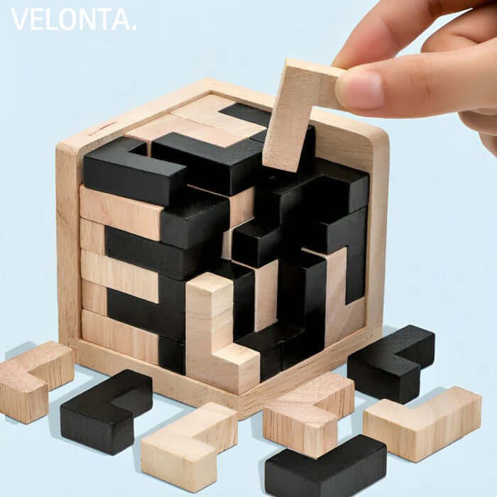 3D Træpuslespil til Børn - Kreativitet & Logik