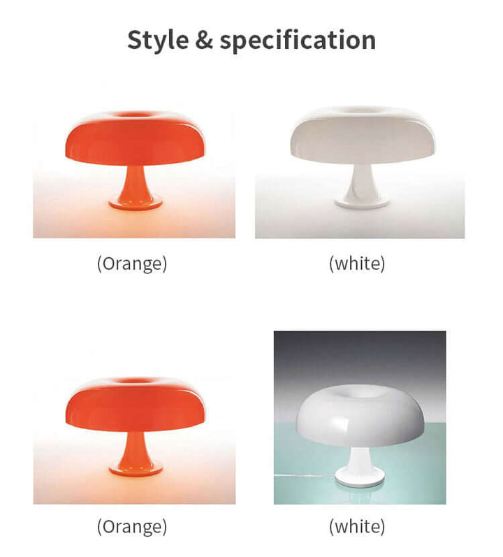 LED Bordlampe med Champignon Design