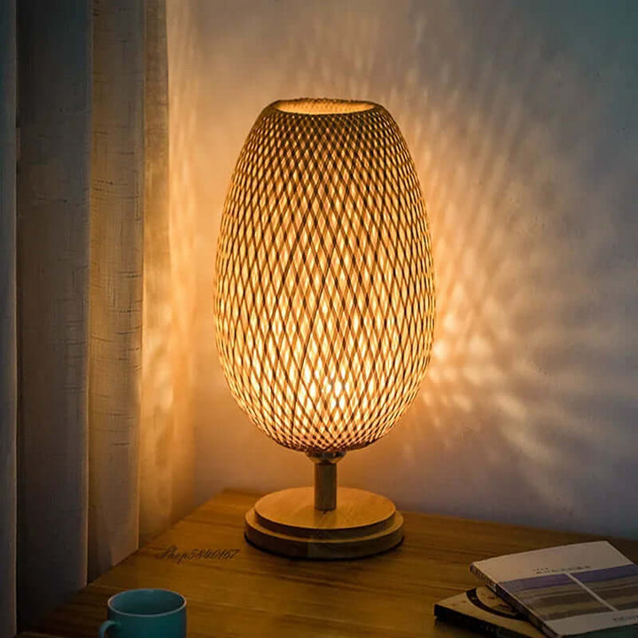 Vintage Bambus Bordlampe