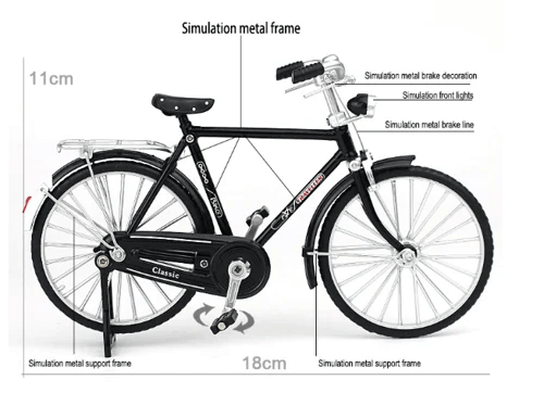 DIY Retro Cykelmodel Sæt - Nostalgisk Dekorationsgenstand