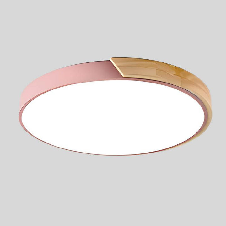 Moderne Rund LED Loft Træloftlampe