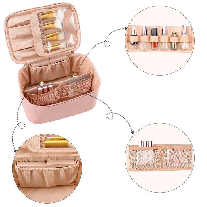 Rejse Make-up Organizer med justerbare rum