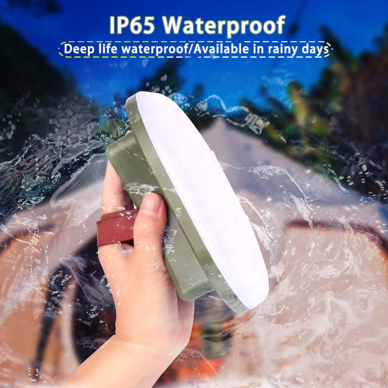 80W LED Solar Campinglampe med Magnet & Zoom