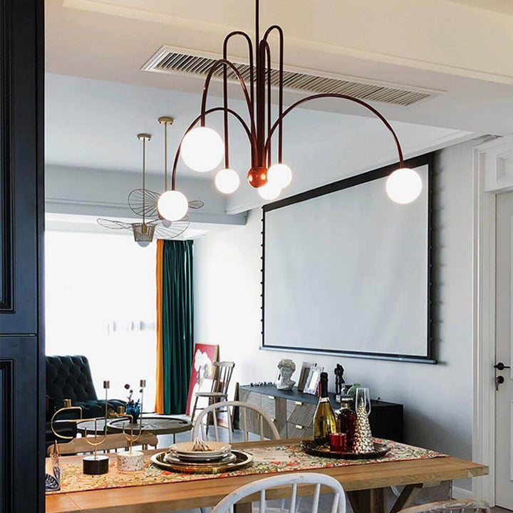 Elegant Glas & Metal Pendel Lampe