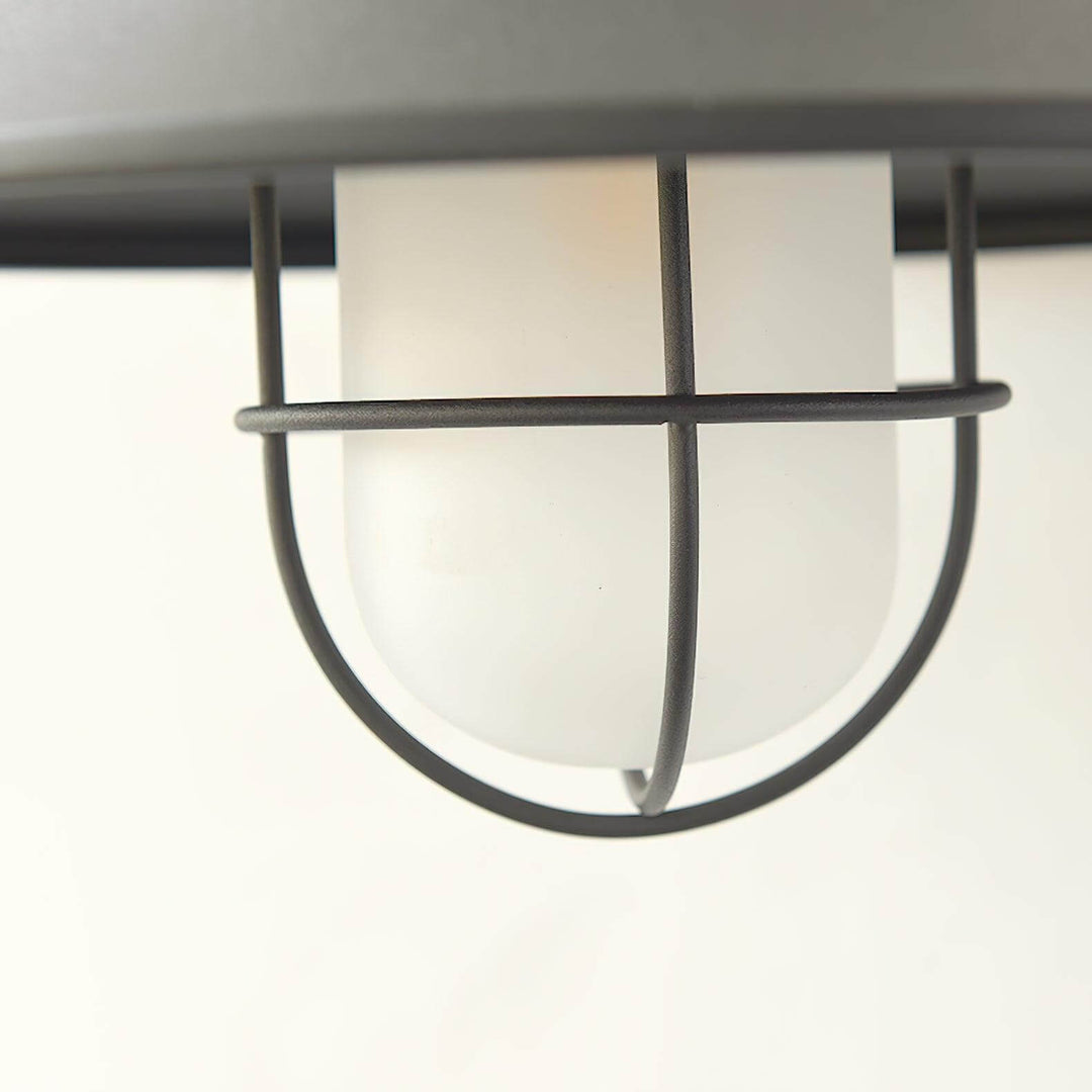 Industriel udendørs væglampe af metal og glas IP65