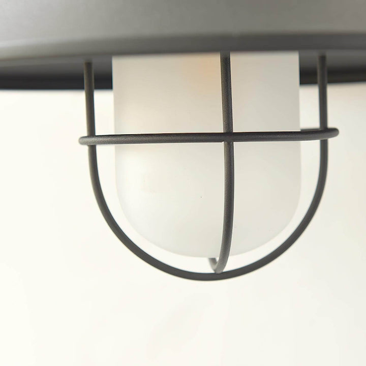 Industriel udendørs væglampe af metal og glas IP65