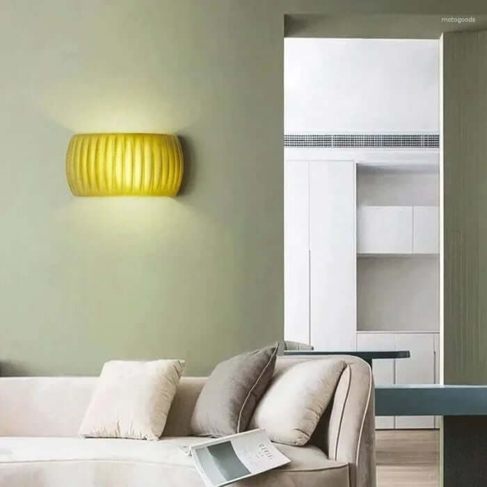 Gerillet Væglampe i Harpiks - Art Deco Stil