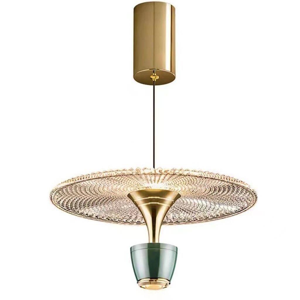 Moderne LED-pendellampe, diskformet