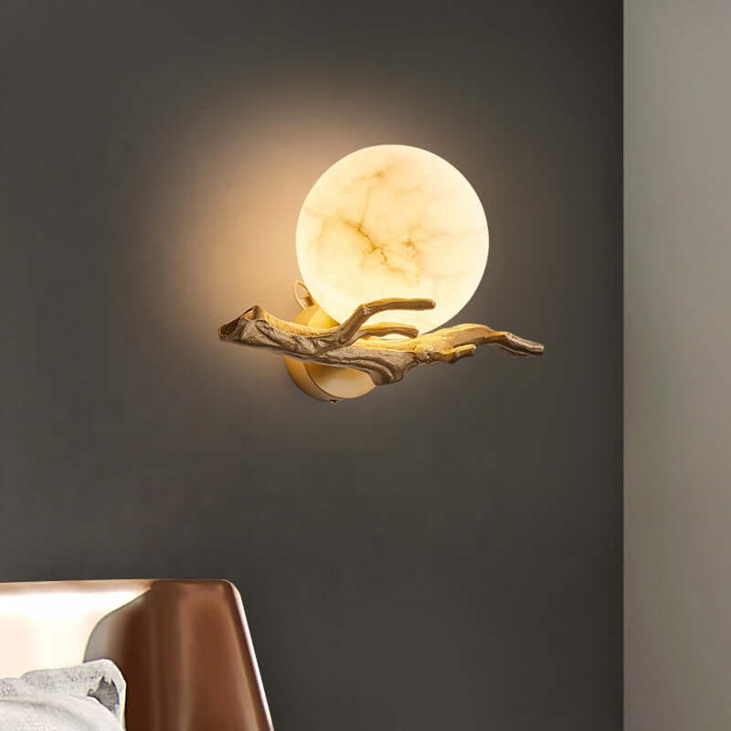 Moderne Marmor og Kobber LED Væglampe