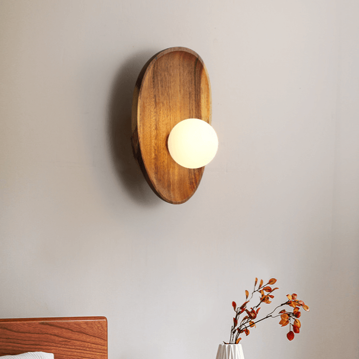 Trævæglampe Moderne Design Belysning