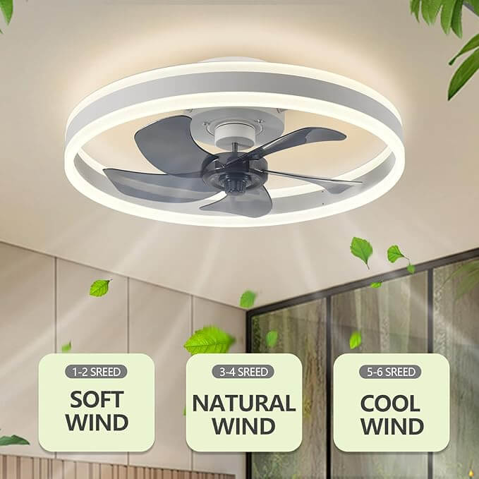 Smart loftventilator med LED-lys