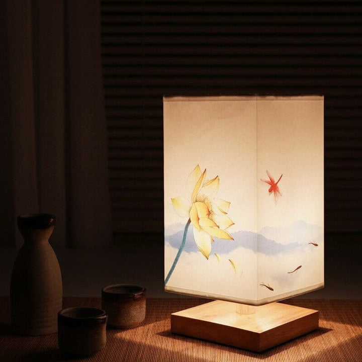 Minimalistisk bordlampe i bambus design