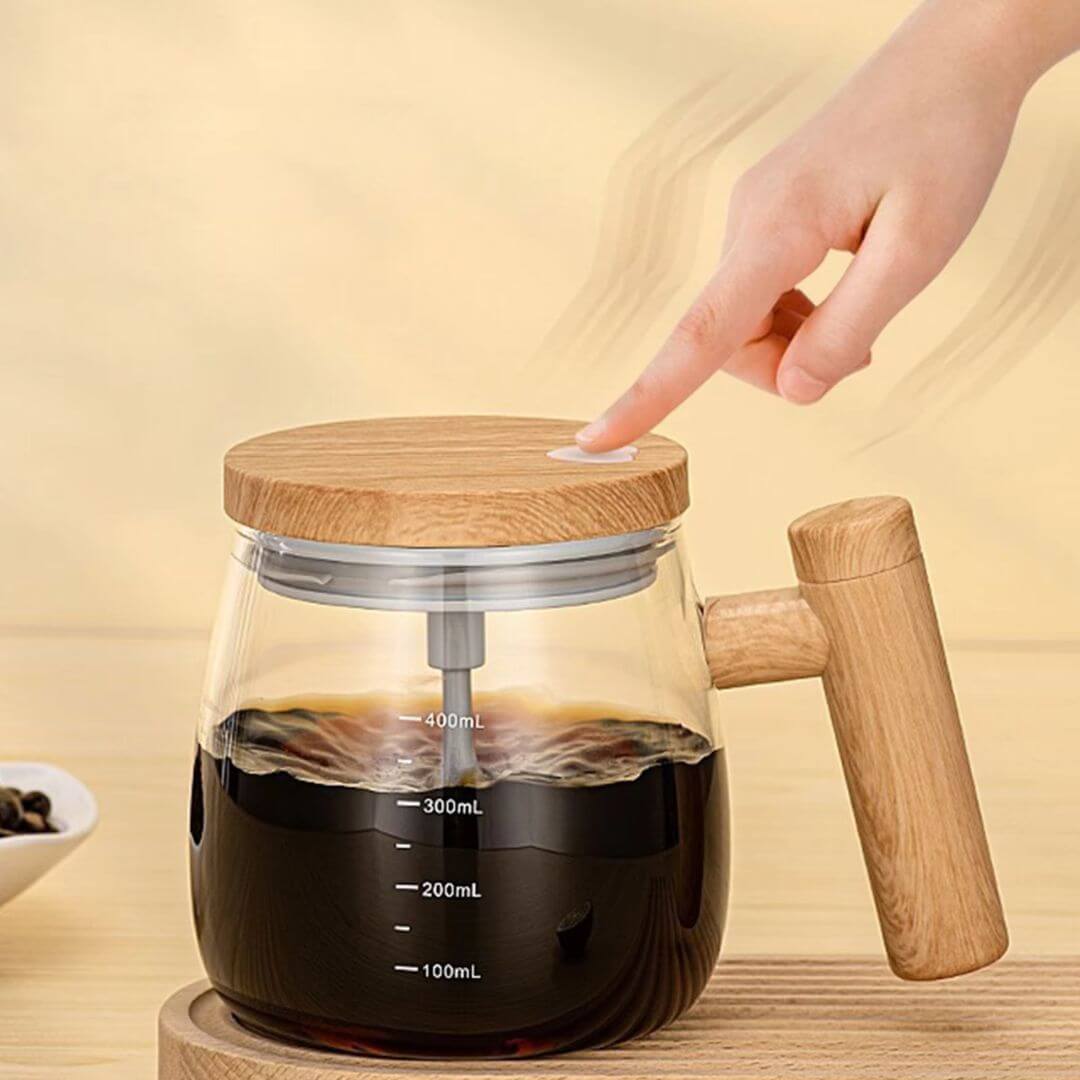 Håndmixer Kop af Træ - 2-i-1 Smoothie Blender