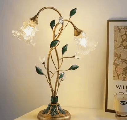 Blomsterbordlampe i vintagestil 45x55cm