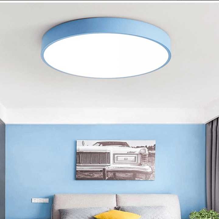 Moderne Rund LED Loft Træloftlampe