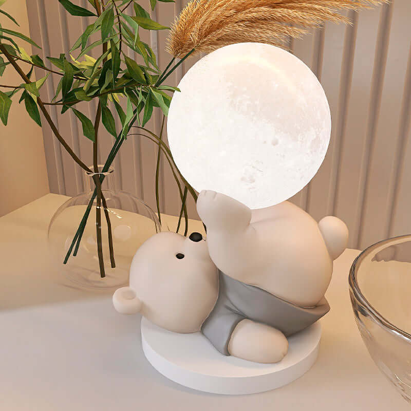 LED Nattelampe Teddybjørn Månelampe