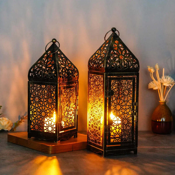 Vintage Metal Lantern Lysestage Dekoration