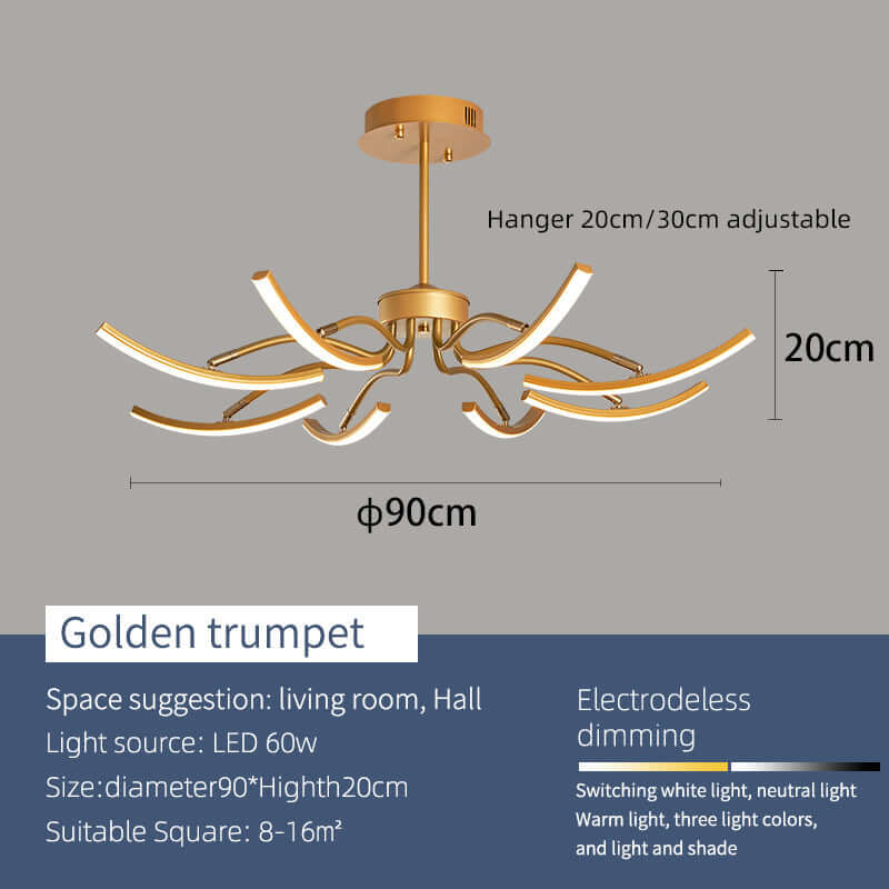 Moderne LED-loftlampe til hjemmet