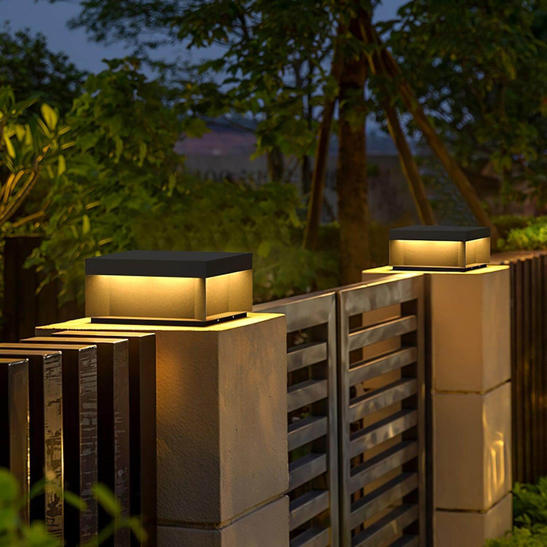 Solar udendørs pullertlampe - vejrbestandig