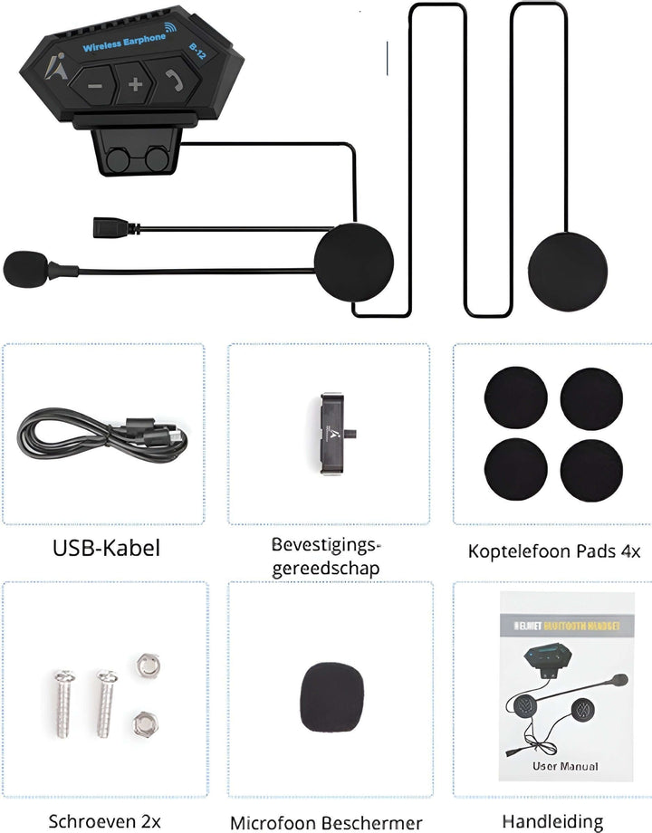 Trådløst Motorcykelhjelm Headset