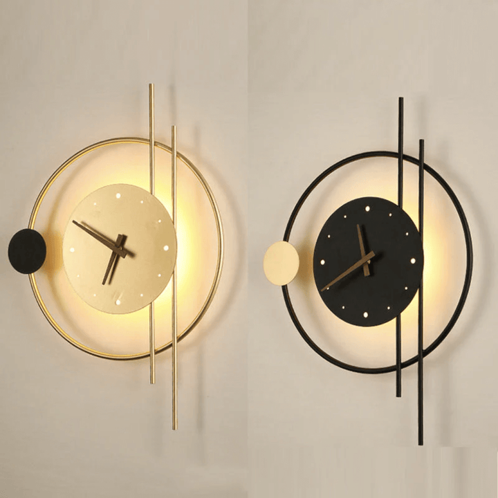 LED Vægur med Belysning, Moderne Design