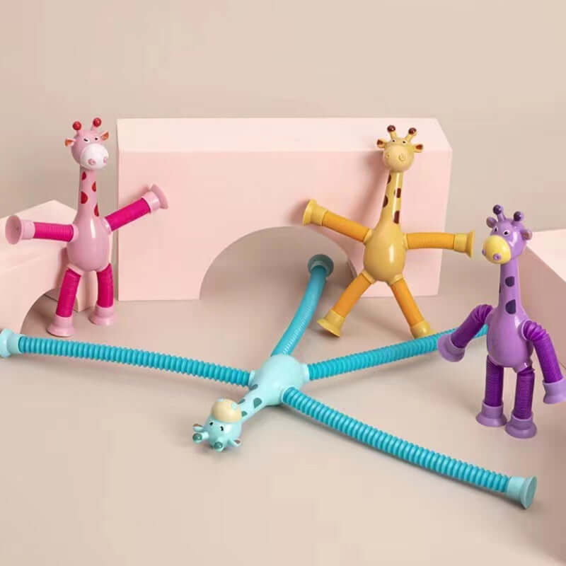 Fleksibelt Giraflegetøj med Sugekop til Børn