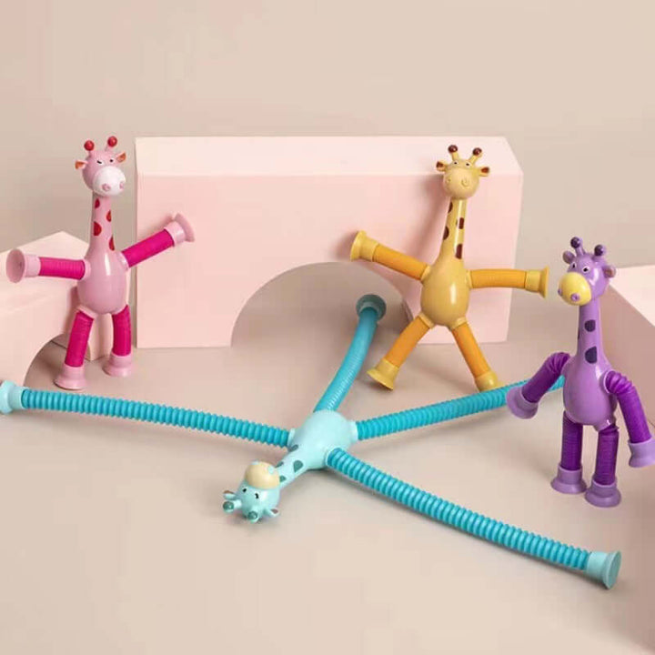 Fleksibelt Giraflegetøj med Sugekop til Børn