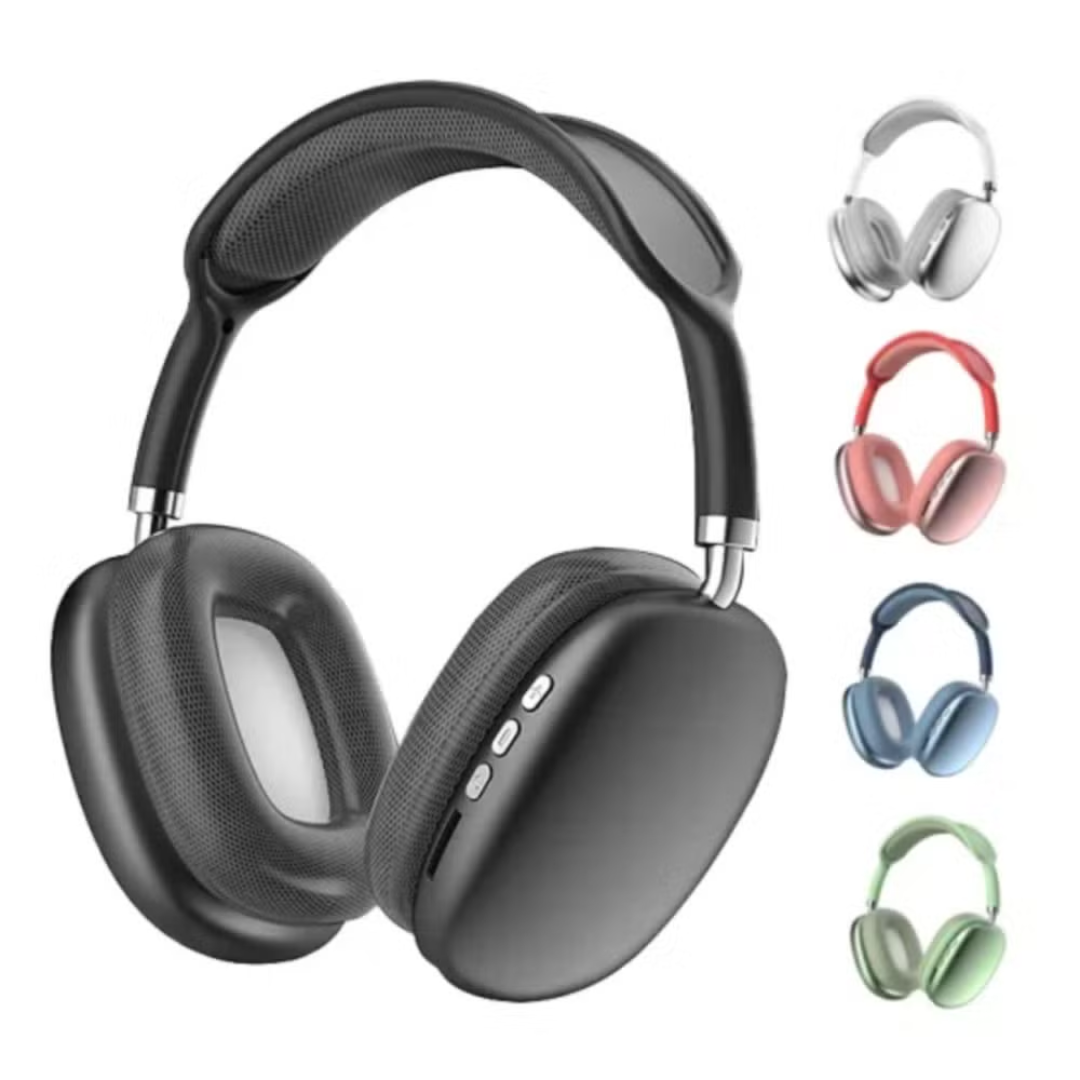 Lyserøde AeroBeats HiFi-hovedtelefoner med støjreduktion, perfekt til afslappende musik.