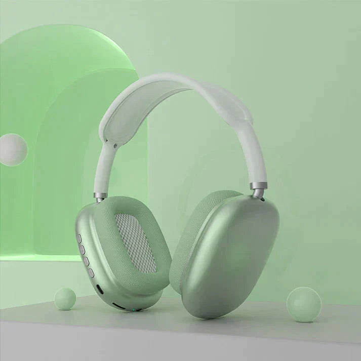 Grønne AeroBeats Bluetooth hovedtelefoner til sport, med komfortabel pasform og krystalklar HiFi-lyd.