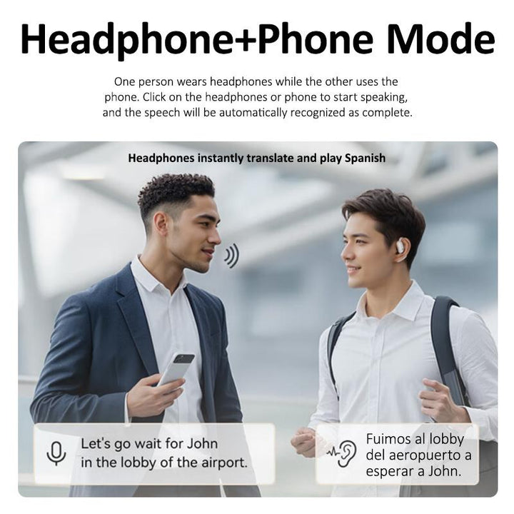 Trådløse AI oversætter øretelefoner, der giver frihed til at kommunikere globalt med Bluetooth 5.4.
