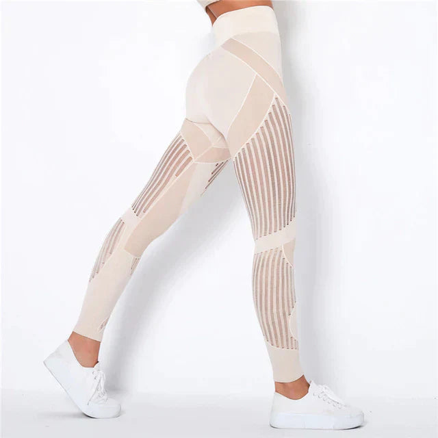 Anti-cellulite kompressionsleggings i armygrøn, glatter og former benene for synlig reduktion af cellulite