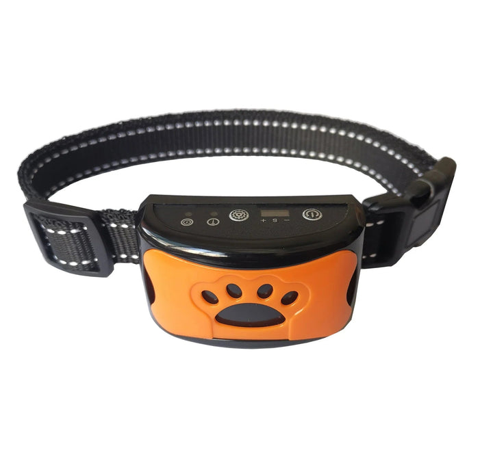 Hundeudstyr: Anti-gø lydhalsbånd med blid vibration for bedre hundeadfærd. Skaber en rolig hund.