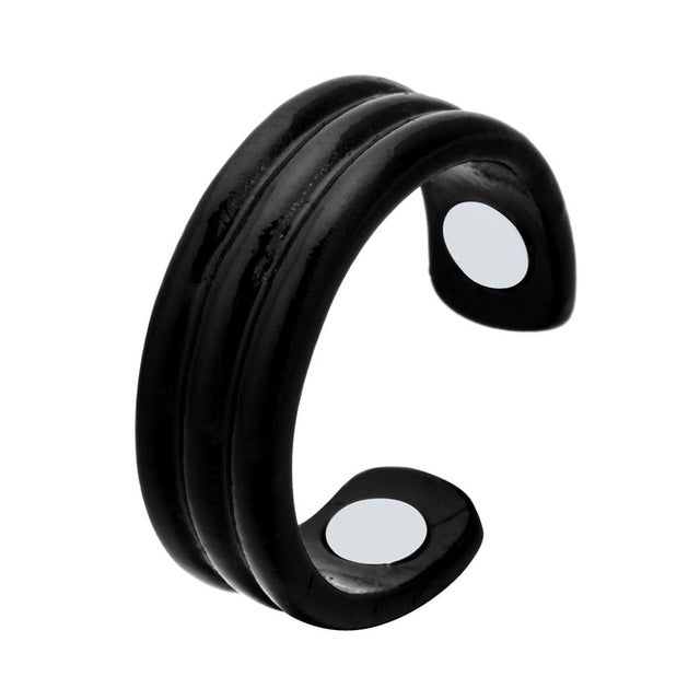 Anti-snorkering i rustfrit stål med magnetisk terapi, fås i mange farvevarianter, for bedre søvn.