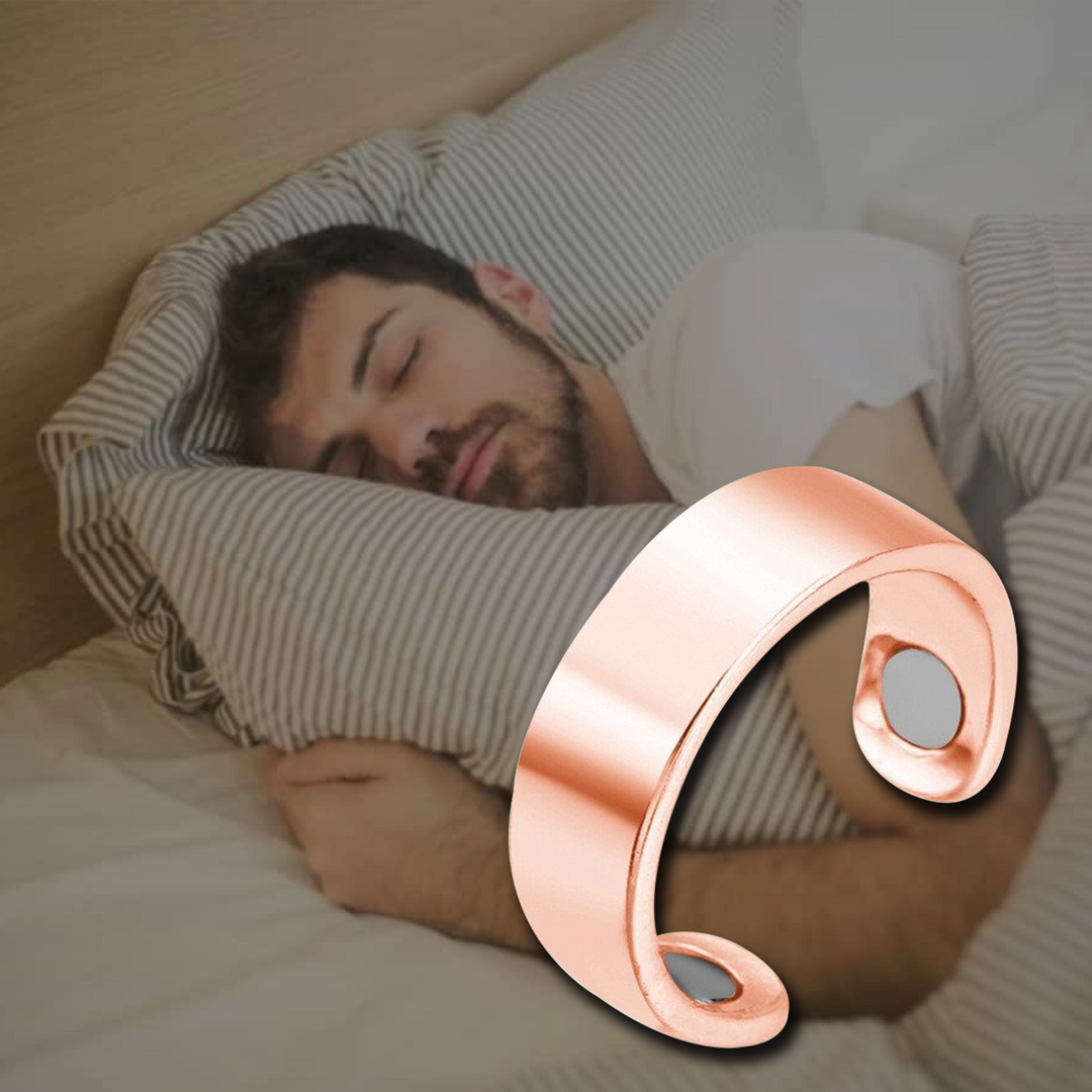 Anti-snorke ring i hypoallergen silikone, diskret design, for en blid søvn uden snorken.