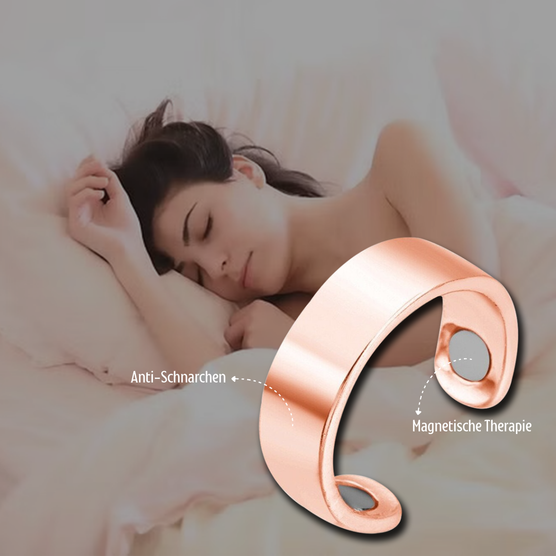 Anti-snorke ring i hypoallergen silikone, diskret design, for en blid søvn uden snorken.