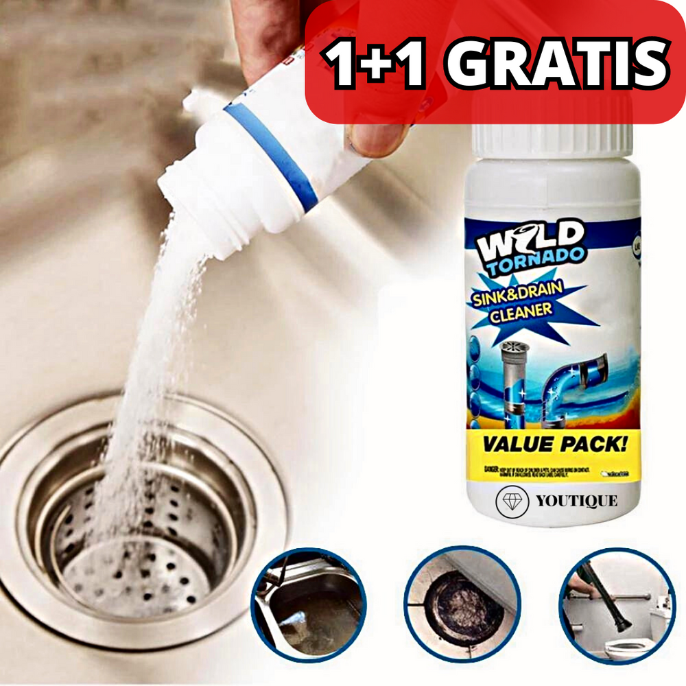 Aquaflow Boost rørrens fjerner nemt tilstopning og lugt fra køkkenvaskens afløb.