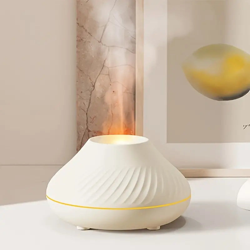 Stilfuld ultralyds diffuser med flammeeffekt, perfekt til essentielle olier og indretning.