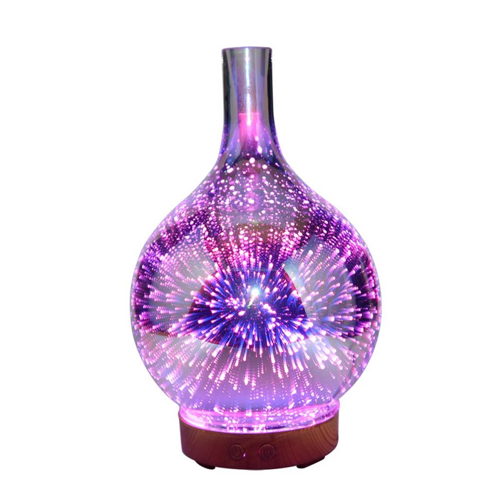 Aromadiffuser med LED-lysshow, elegant glasoverflade, 7 farver, 500ml kapacitet, stilfuld afslapning til hjemmet
