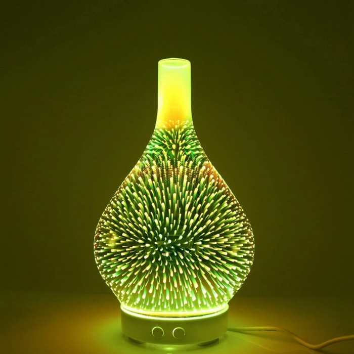 Aromadiffuser med LED-lysshow, elegant glasoverflade, 7 farver, 500ml kapacitet, stilfuld afslapning til hjemmet