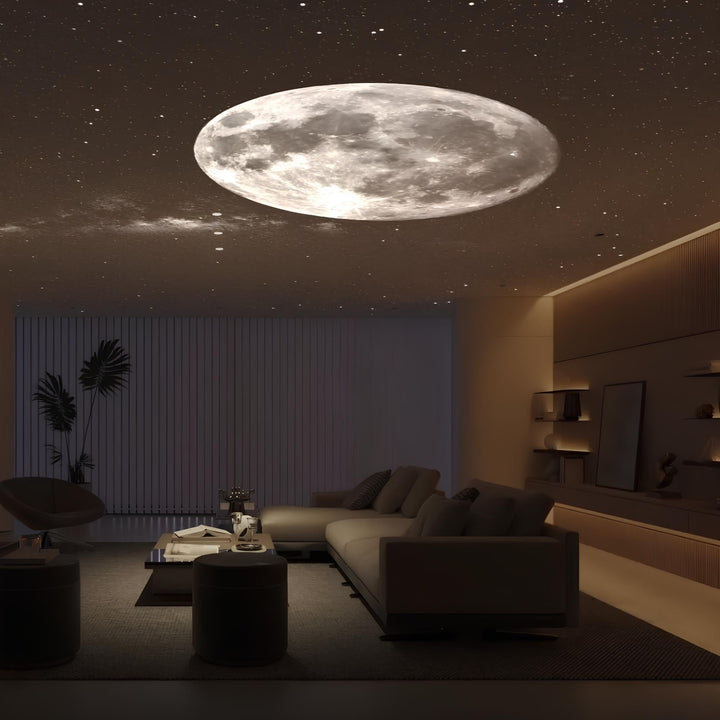 AstroGlow projektorlampe projicerer fascinerende stjernehimmel, kompakt og USB-drevet; ideel til beroligende aftener.