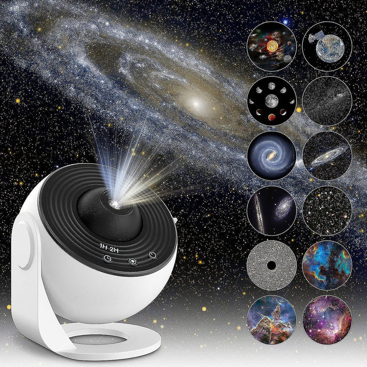 AstroGlow projektorlampe projicerer fascinerende stjernehimmel, kompakt og USB-drevet; ideel til beroligende aftener.