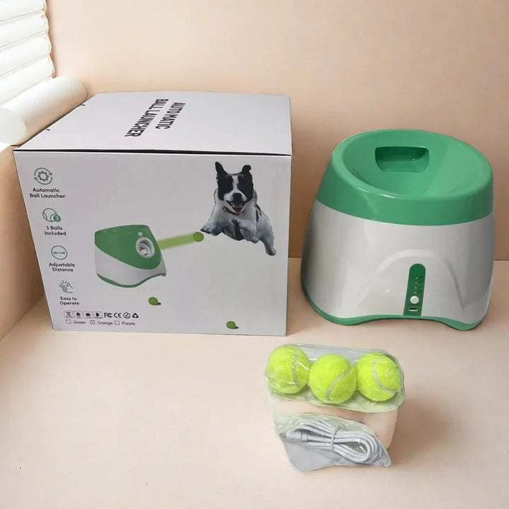Automatisk boldkaster til hunde, USB-genopladelig, kompakt, i blå, grøn, lysegrøn, M, orange, til aktiv leg.