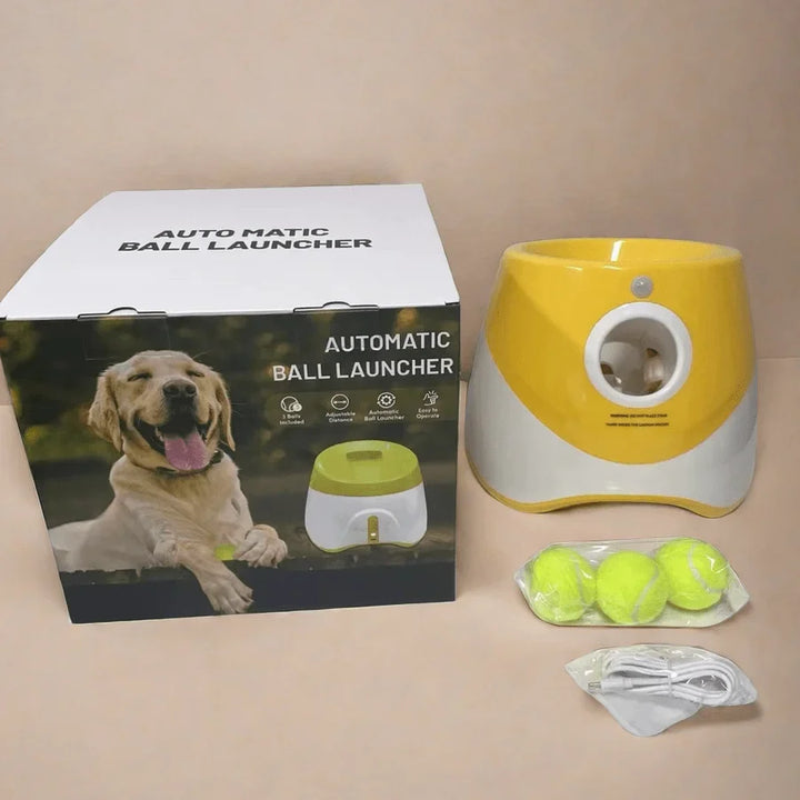 Automatisk boldkaster til hunde, USB-genopladelig, kompakt, i blå, grøn, lysegrøn, M, orange, til aktiv leg.