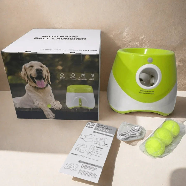 Automatisk boldkaster til hunde, USB-genopladelig, kompakt, i blå, grøn, lysegrøn, M, orange, til aktiv leg.