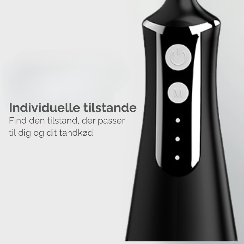 Vandbaseret mundskyller, der fjerner plak og madrester med dybderens for optimal tandkødssundhed.