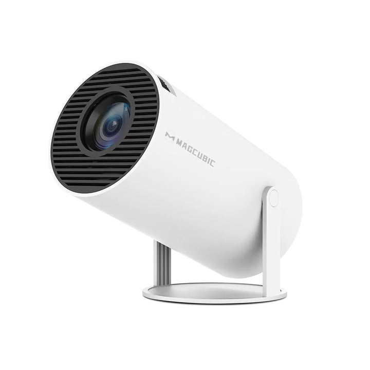 Bærbar 4K LED smart projektor til hjemmebiograf, perfekt til film og gaming-underholdning.