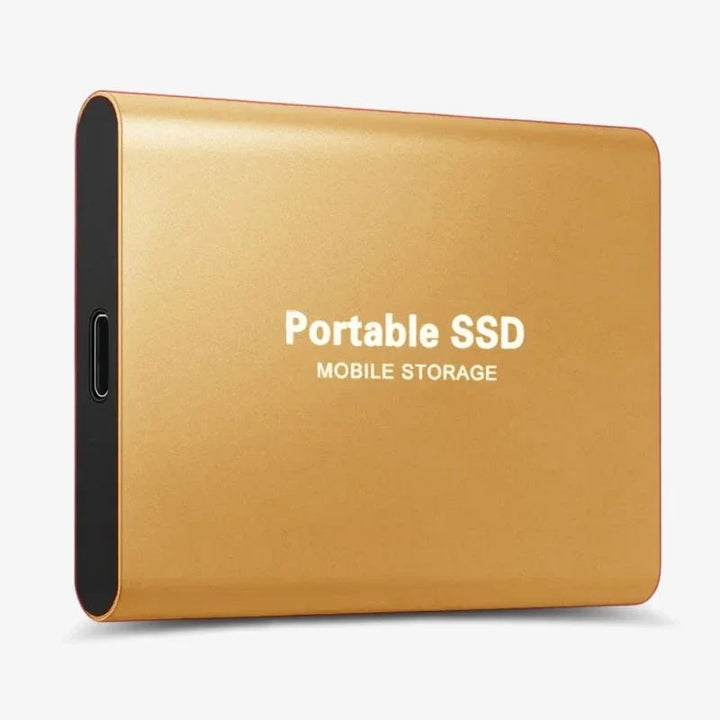 Højhastigheds ekstern SSD til sikker digital backup og mobil datalagring. Essentielt pc/Mac tilbehør.