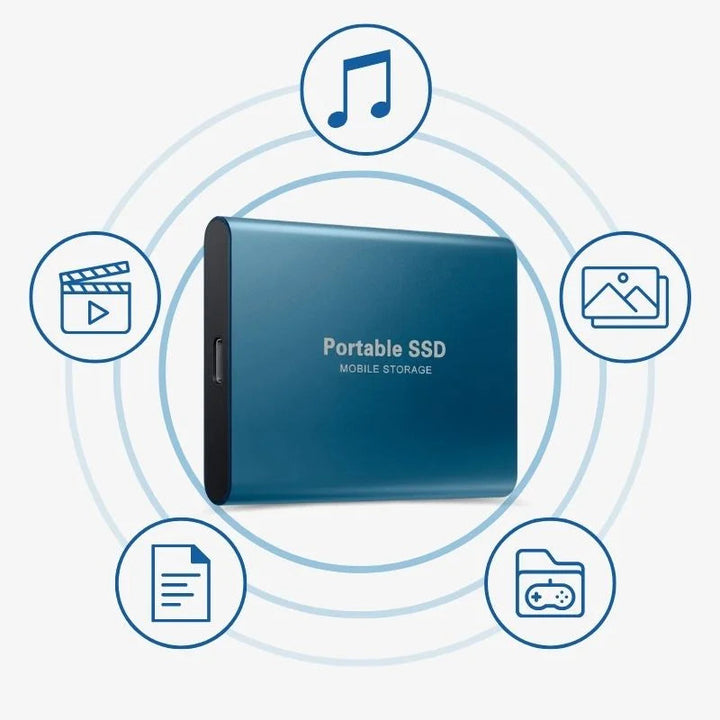 Elegant aluminium SSD for hurtig og pålidelig datalagring. Optimal løsning til ekstern disk.
