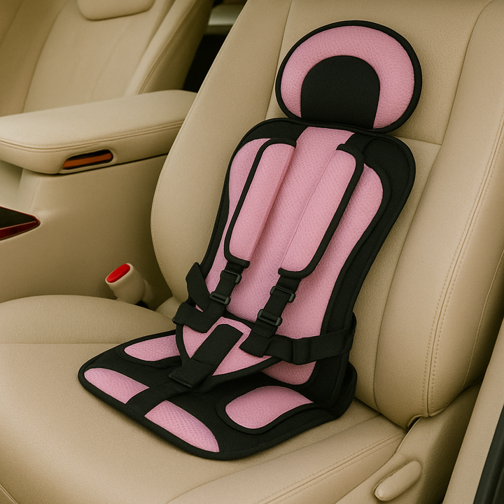 Komfortabel bærbar rejsesædeforhøjer. Ergonomisk autostol til børn, perfekt til lange rejser og biludstyr.